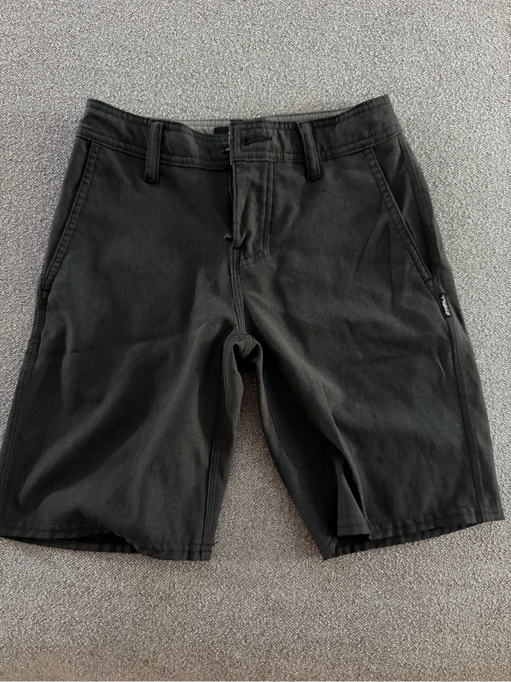 O'Neill Boys Black Casual Flat-Front Hybrid Shorts Size 22 (Boys 8/9)